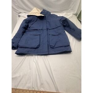 Dept. Anonym Unisex Hooded Blue Puffer Down Coat Zip&Snap Closure sz S‎ Ski Snow